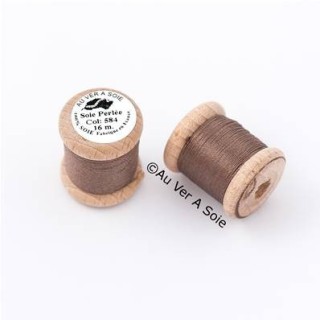 Bobine Soie perlée 767 rose pâle  "Au ver à soie" 