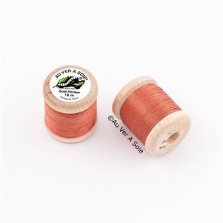 Bobine Soie perlée 767 rose pâle  "Au ver à soie" 
