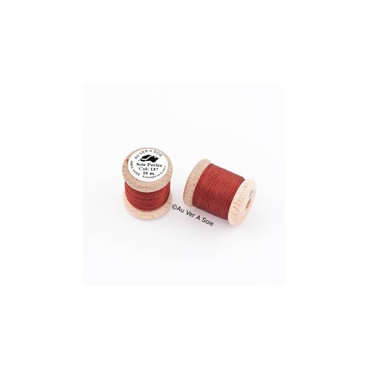 Bobine Soie perlée 767 rose pâle  "Au ver à soie" 