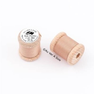 Bobine Soie perlée 767 rose pâle  "Au ver à soie" 