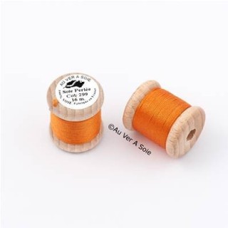 Bobine Soie perlée 767 rose pâle  "Au ver à soie" 