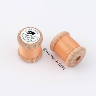 Bobine Soie perlée 767 rose pâle  "Au ver à soie" 