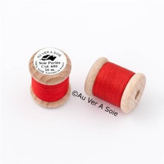 Bobine Soie perlée 767 rose pâle  "Au ver à soie" 