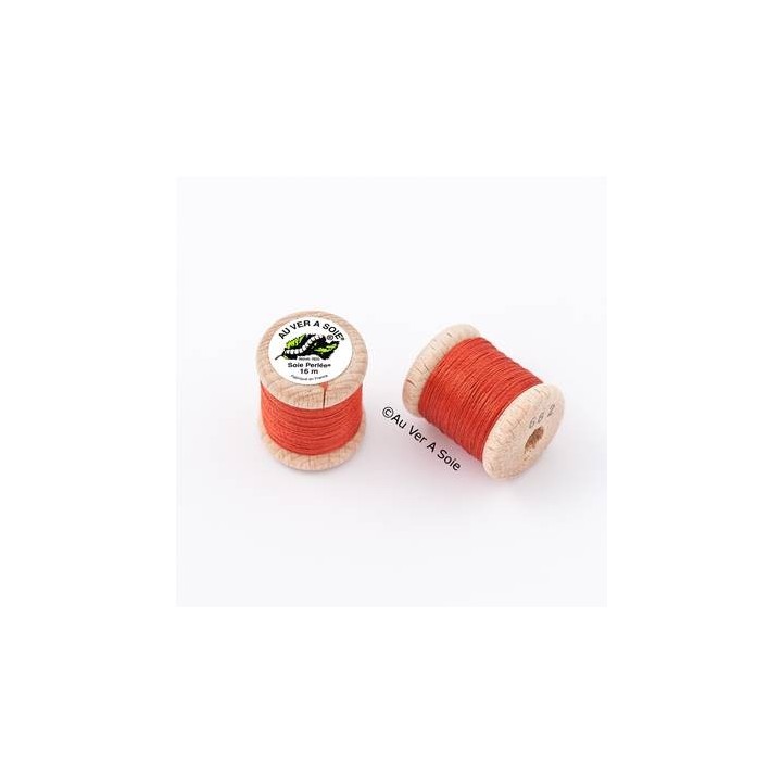 Bobine Soie perlée 767 rose pâle  "Au ver à soie" 