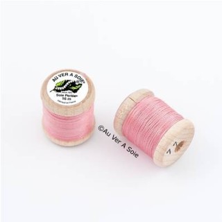 Bobine Soie perlée 767 rose pâle  "Au ver à soie" 