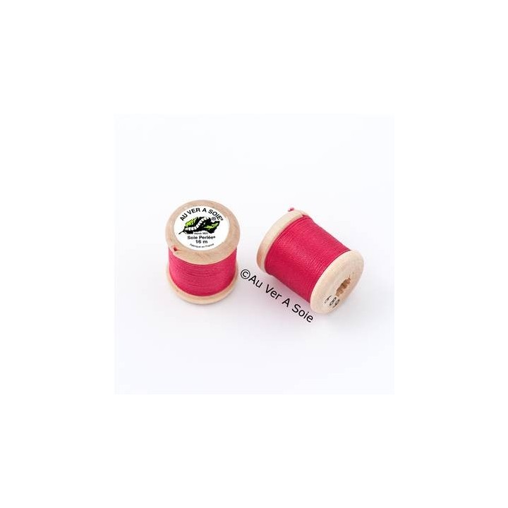 Bobine Soie perlée 767 rose pâle  "Au ver à soie" 