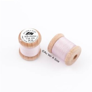 Bobine Soie perlée 767 rose pâle  "Au ver à soie" 