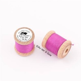 Bobine Soie perlée 251 fuchsia pink "Au ver à soie"