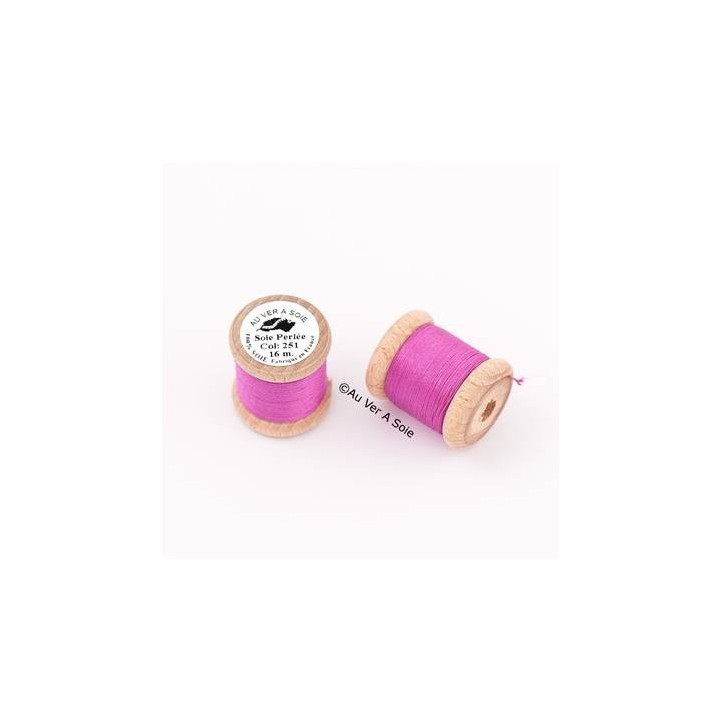 Bobine Soie perlée 251 fuchsia pink "Au ver à soie"