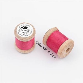 Bobine Soie perlée 767 rose pâle  "Au ver à soie" 