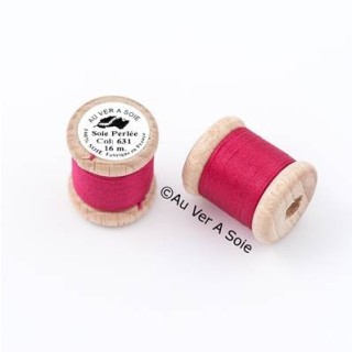 Bobine Soie perlée 631 red peony "Au ver à soie"