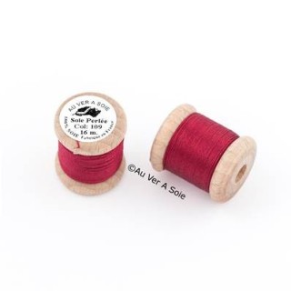 Bobine Soie perlée 767 rose pâle  "Au ver à soie" 