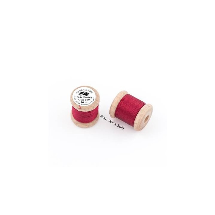 Bobine Soie perlée 767 rose pâle  "Au ver à soie" 