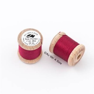 Bobine Soie perlée 767 rose pâle  "Au ver à soie" 