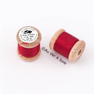 Bobine Soie perlée 499 red burgundy "Au ver à soie"