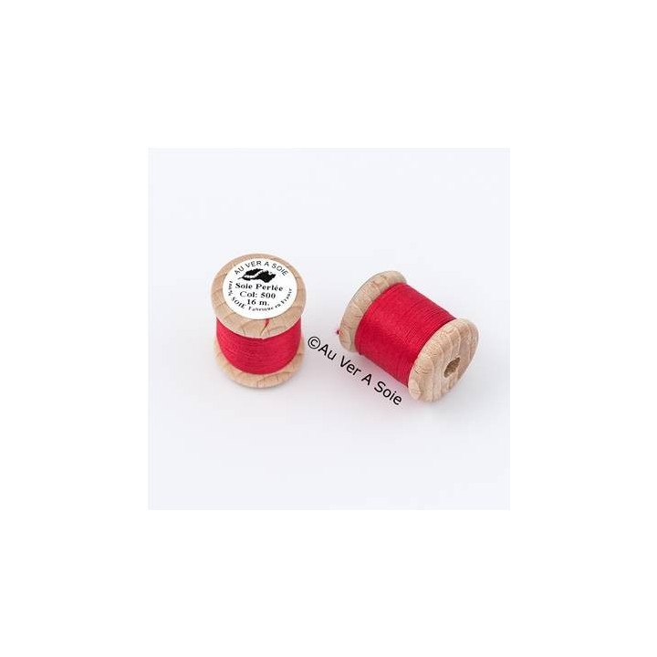 Bobine Soie perlée 767 rose pâle  "Au ver à soie" 