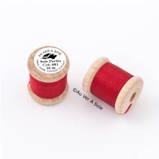 Bobine Soie perlée 681 red chili "Au ver à soie"