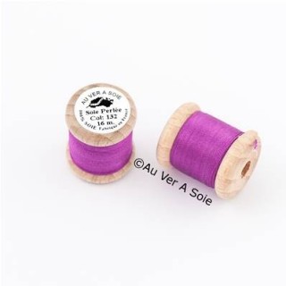 Bobine Soie perlée 767 rose pâle  "Au ver à soie" 
