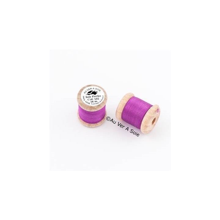 Bobine Soie perlée 767 rose pâle  "Au ver à soie" 