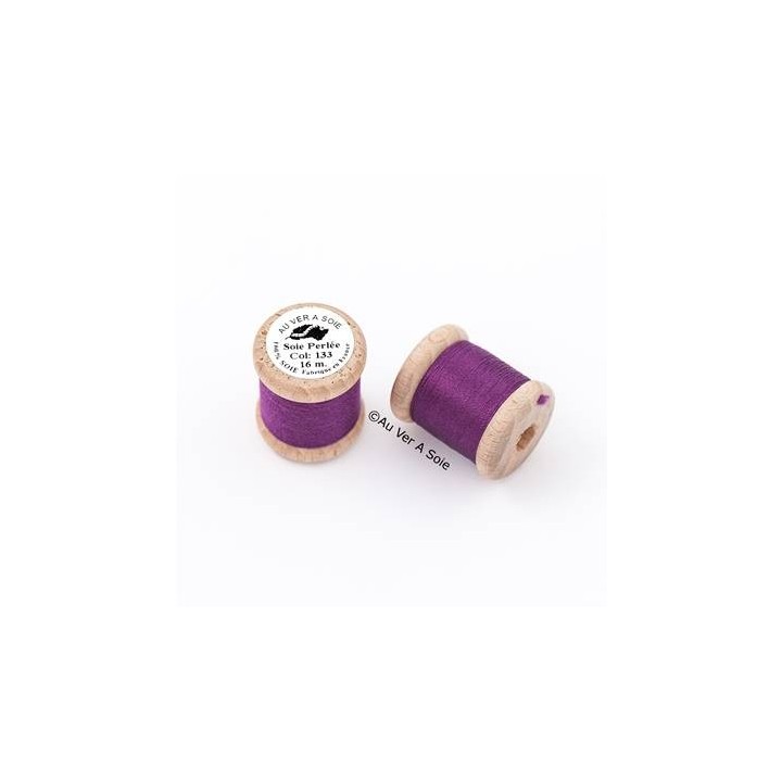 Bobine Soie perlée 767 rose pâle  "Au ver à soie" 