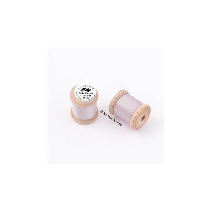 Bobine Soie perlée 767 rose pâle  "Au ver à soie" 
