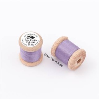 Bobine Soie perlée 348  "Au ver à soie" lilac