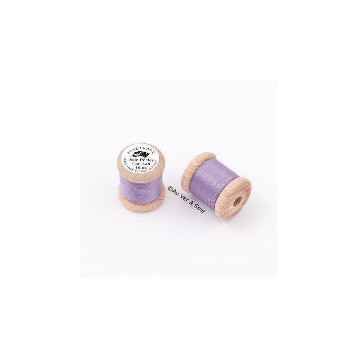 Bobine Soie perlée 348  "Au ver à soie" lilac