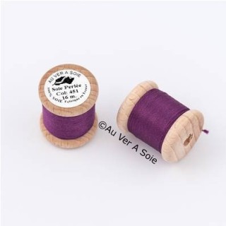Bobine Soie perlée 767 rose pâle  "Au ver à soie" 