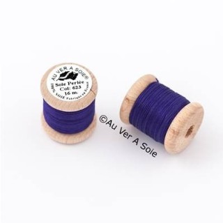 Bobine Soie perlée 767 rose pâle  "Au ver à soie" 