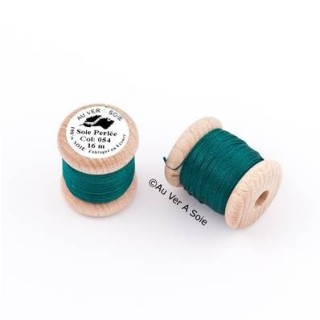 Bobine Soie perlée 767 rose pâle  "Au ver à soie" 