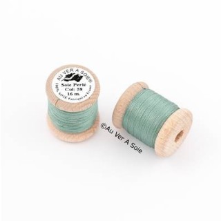 Bobine Soie perlée 767 rose pâle  "Au ver à soie" 