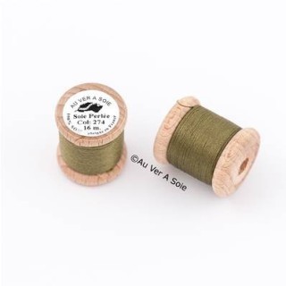 Bobine Soie perlée 767 rose pâle  "Au ver à soie" 