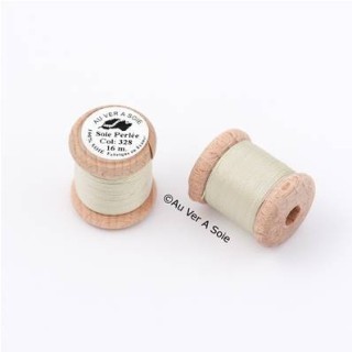 Bobine Soie perlée 767 rose pâle  "Au ver à soie" 