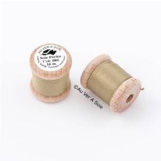 Bobine Soie perlée 767 rose pâle  "Au ver à soie" 