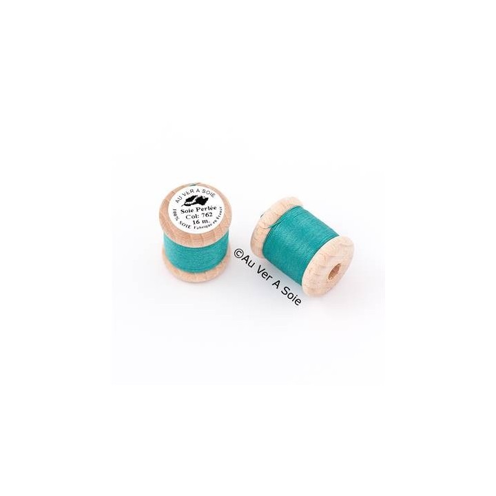 Bobine Soie perlée 767 rose pâle  "Au ver à soie" 