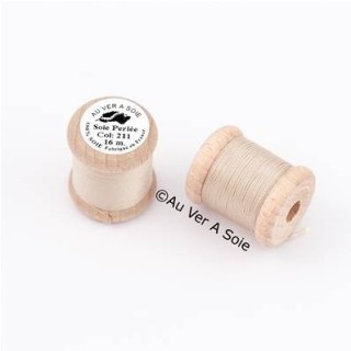 Bobine Soie perlée 767 rose pâle  "Au ver à soie" 