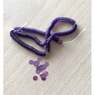 light purple metallic sequins 4 mm