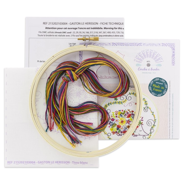 Kit de broderie: Gaston le hérisson