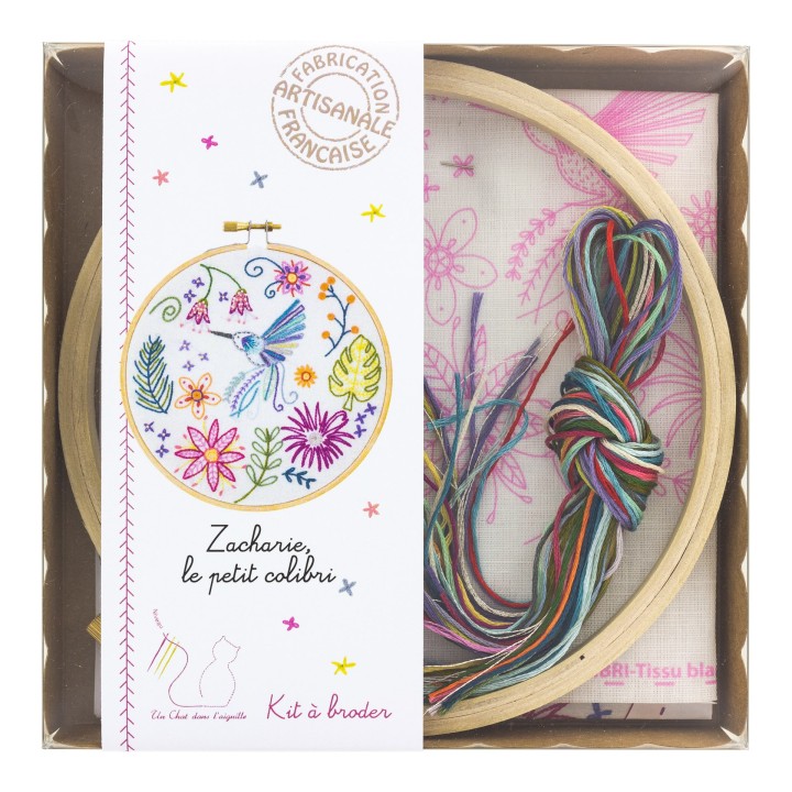 Kit de broderie: Zacharie, le petit colibri 