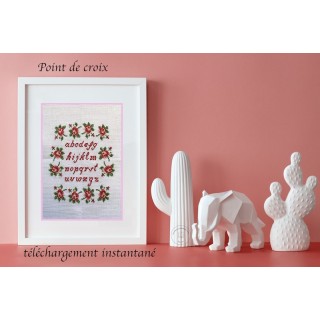 mini abécédaire "rouge cerise" à télécharger