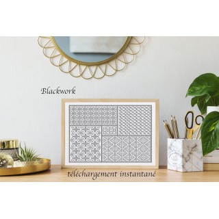 motif blackwork à télécharger