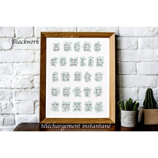 motif blackwork à télécharger