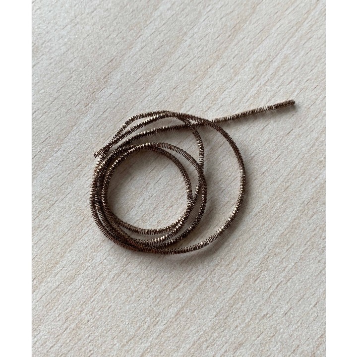 Cannetille noir chocolaté brillant ressort métallique 