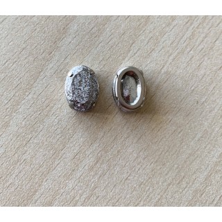 Strass Swarovski cabochon "Chatons"  "rectangle" fuchsia 