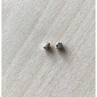 Strass Swarovski cabochon "Chatons"  "rectangle" fuchsia 