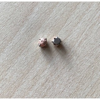 Strass Swarovski cabochon "Chatons"  "rectangle" fuchsia 