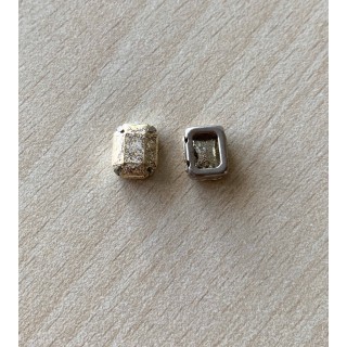 Strass Swarovski cabochon "Chatons"  "rectangle" fuchsia 