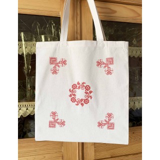 tote bag brodé motif "les parisiennes" en bleu