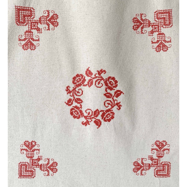 tote bag brodé motif "les parisiennes" en bleu