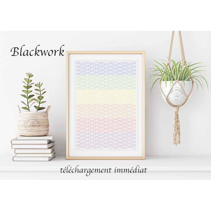 blackwork "rainbow " à télécharger